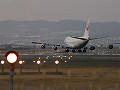 夕暮れの離陸 JAL/744